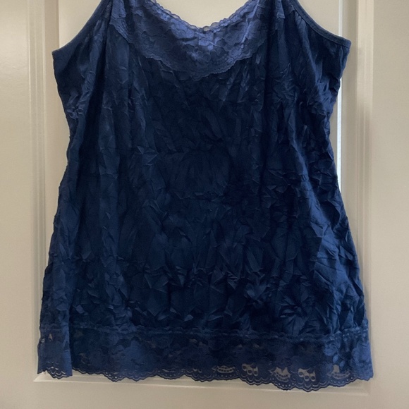 Maurice’s Women’s Dark Navy Lace Trim Crinkle Cami Size XXL - Picture 3 of 14